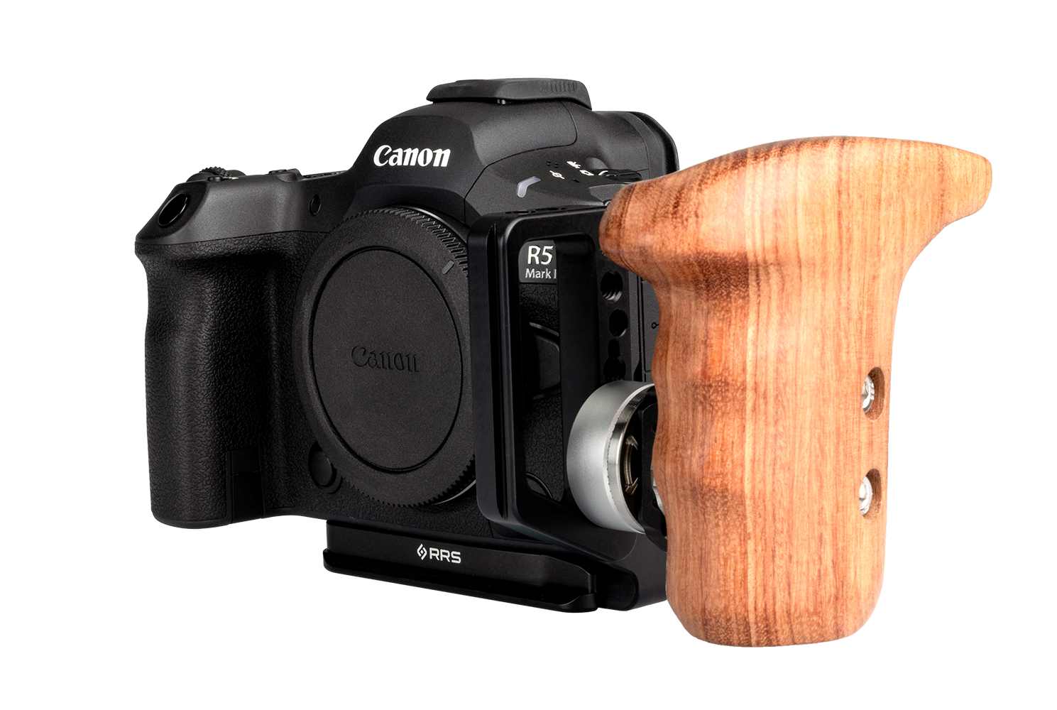Canon R5 and R6 base side view
