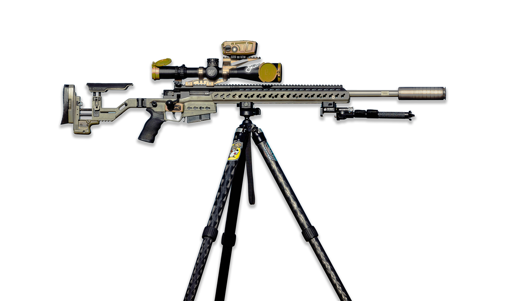 TFCT with a rifle mounted on top of it