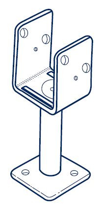300X135 Saddle POST SUPPORT - Lamcal Builders Supplies