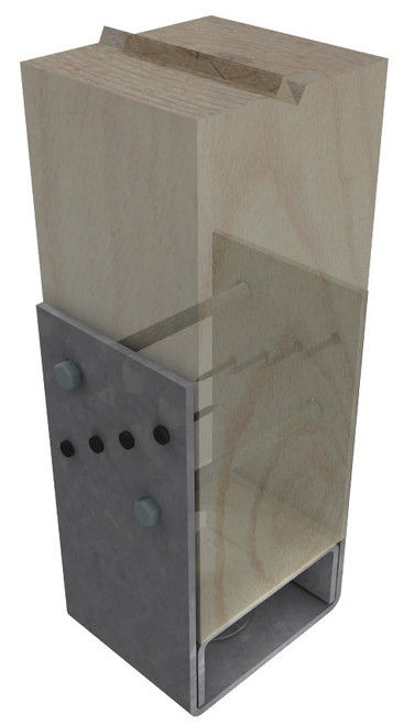 Post Anchor Bolt Down To suit 90mm post - Hot Dipped Galvanised