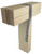 Stud Tie Single Sided 240 x 60mm, Right - Dimpled
