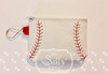 Top Zip Card Pouch Baseball