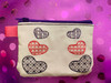 Top Zip Card Pouch Hearts