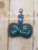 Key Chain Spinner Case Small Swirl