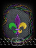 Both 4x4 & 5x7 Fleur De Lis Applique