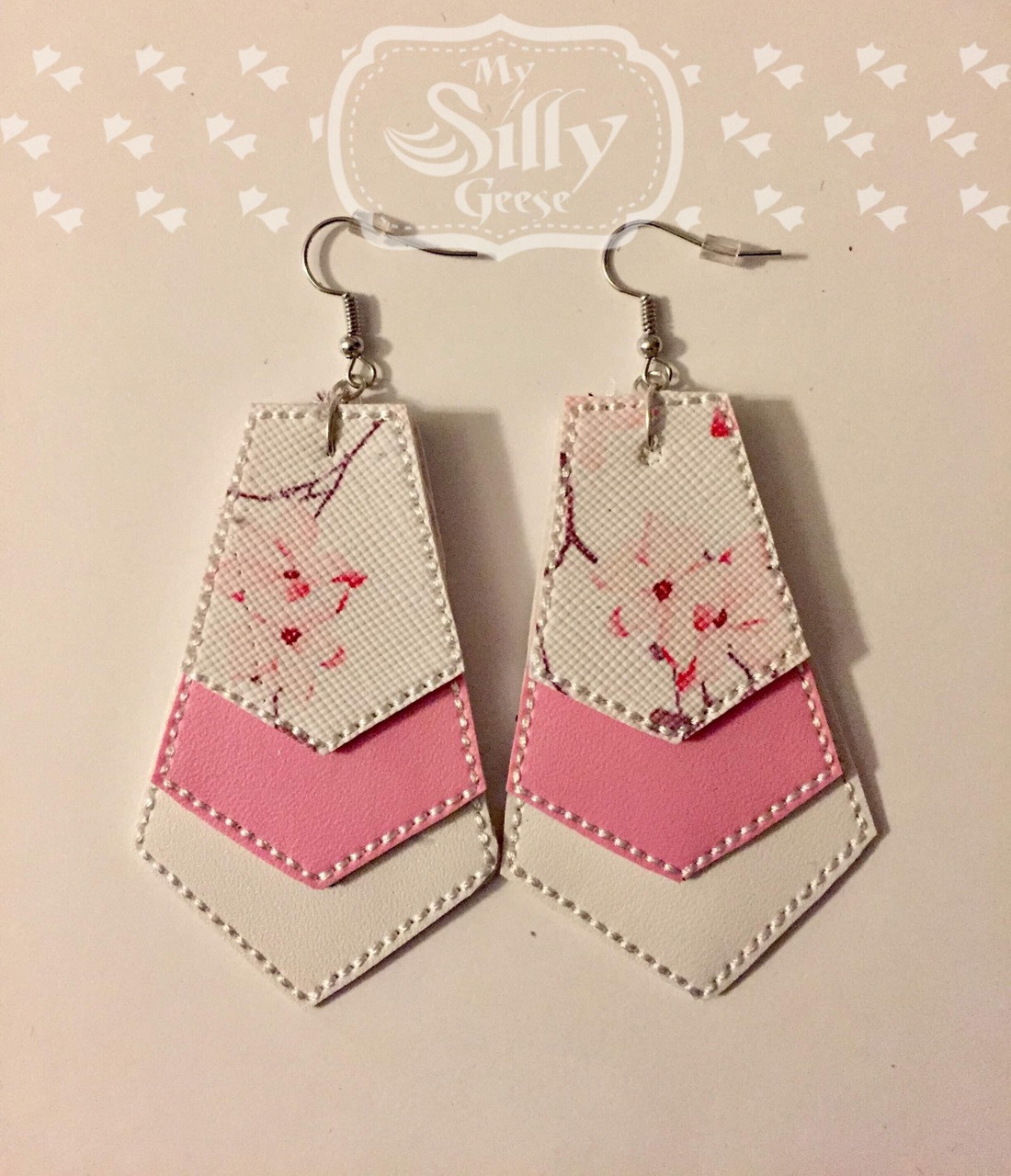 Download 4x4 Geometric Stack Earrings Embroidery Svg My Silly Geese PSD Mockup Templates