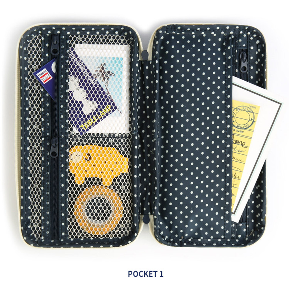 P pocket zipper pencil case pouch by Monopoly - Fallindesign