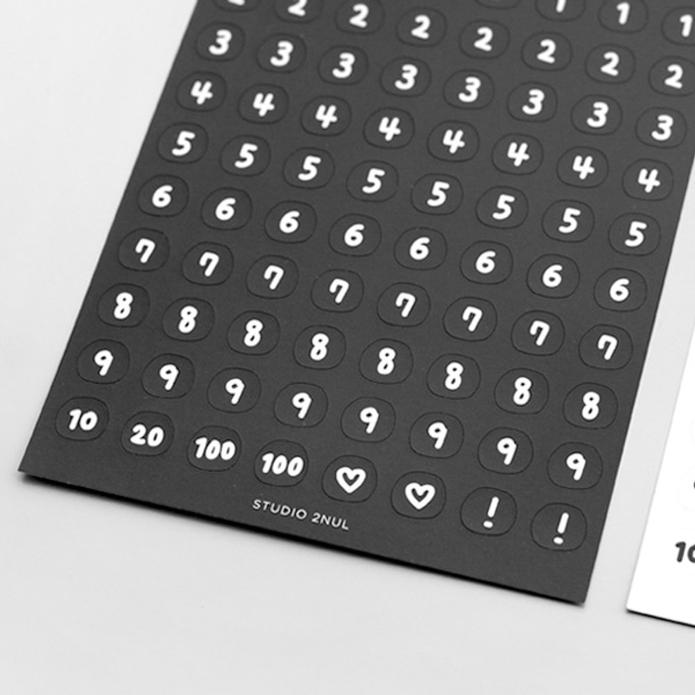 2NUL Drawing number sticker set