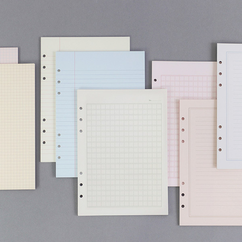 PAPERIAN Color cardstock paper 6-ring A5 size refill set