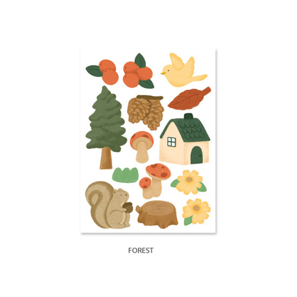 Forest - O-CHECK Spring come removable paper deco sticker