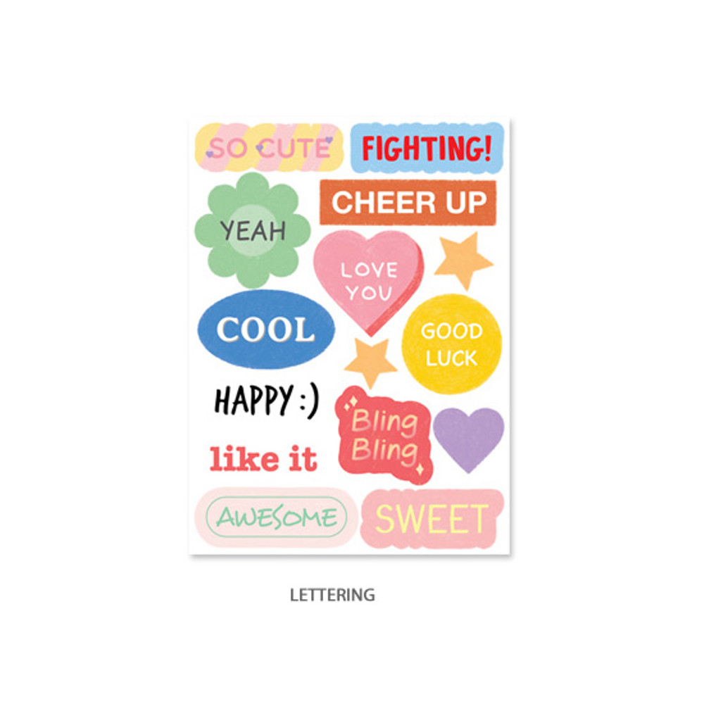 Lettering - O-CHECK Spring come removable paper deco sticker