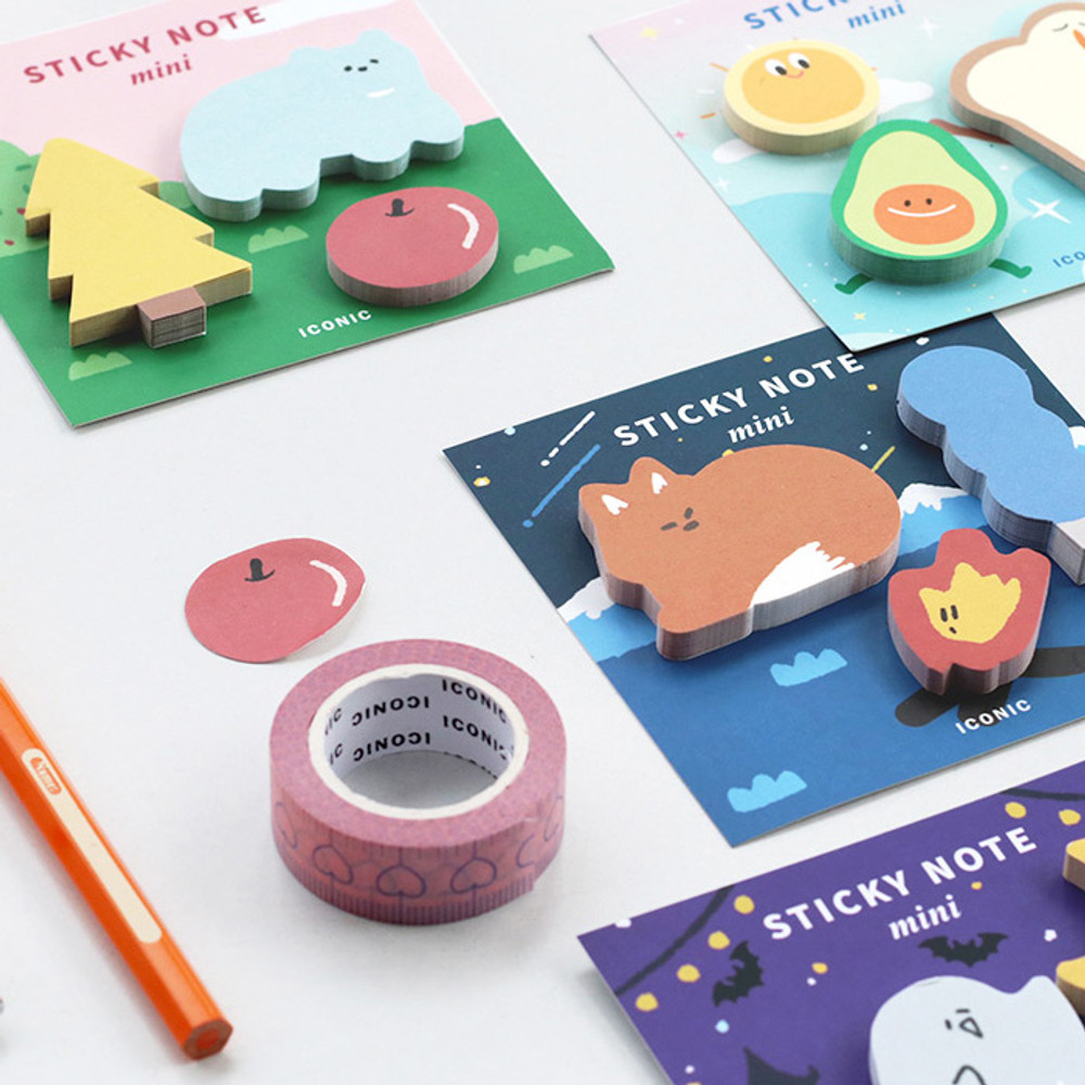 Iconic Mini buddy sticky note memo set - fallindesign