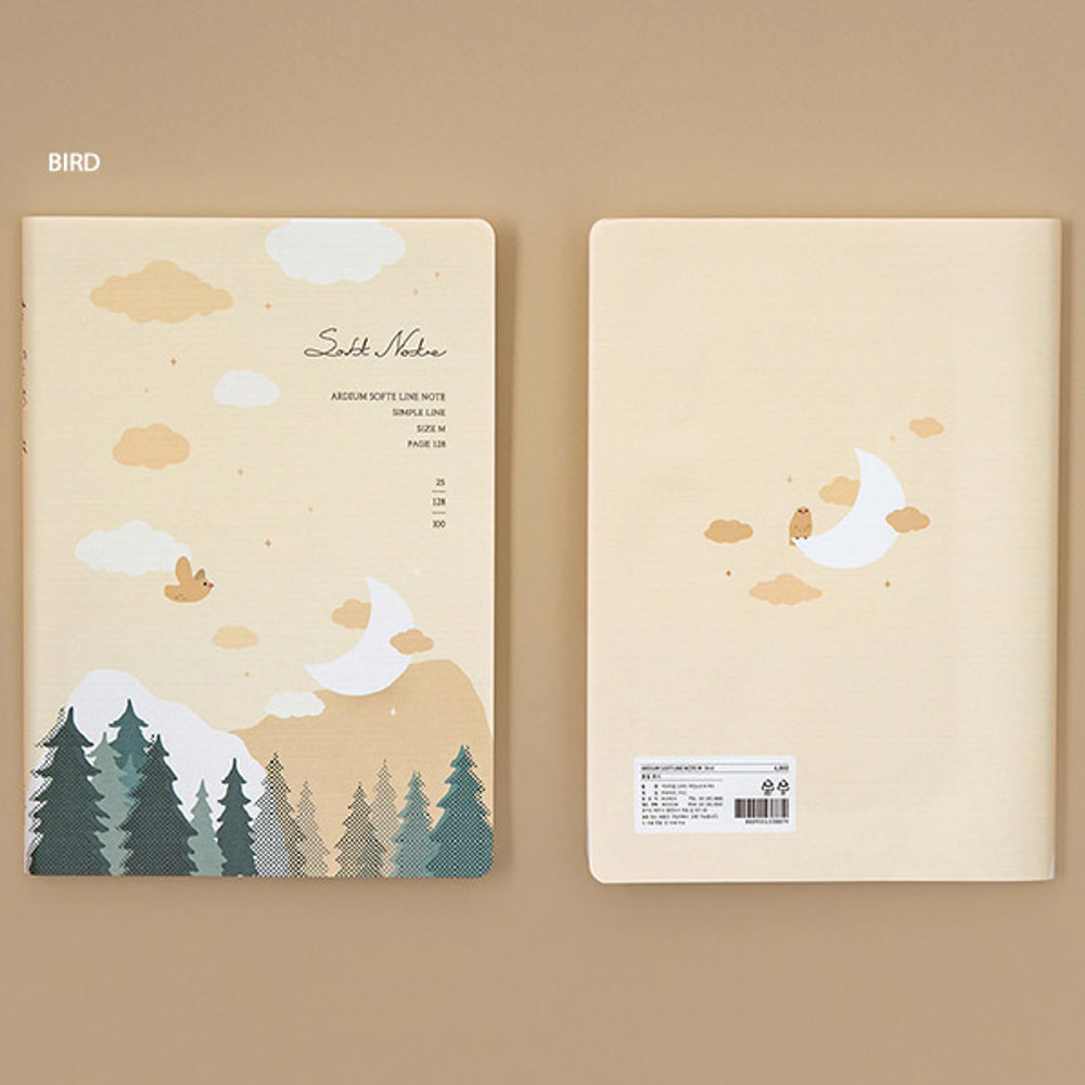 Bird - Ardium Soft medium lined notebook 128 pages