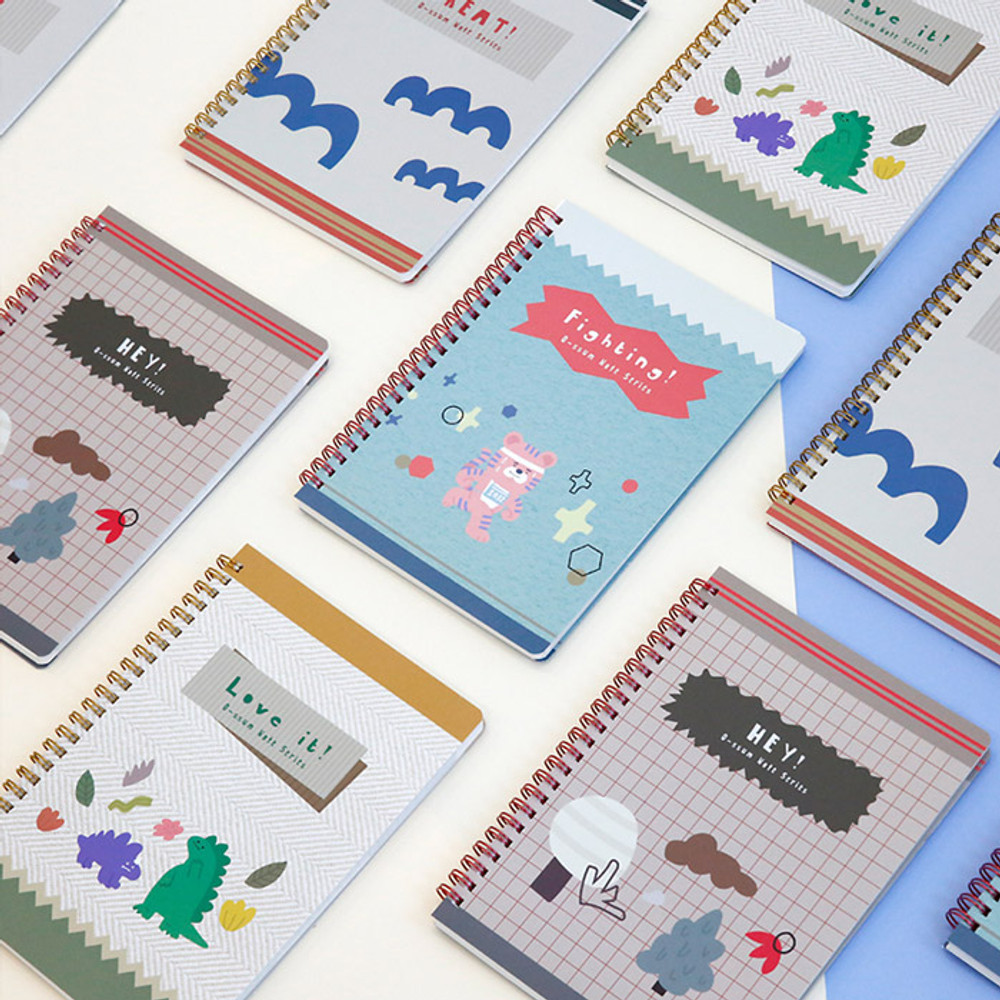 Oh-ssumthing O-ssum spiral lined grid blank notebook