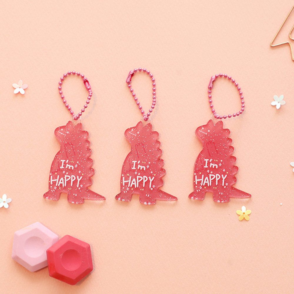 Happy - Oh-ssumthing O-ssum shiny charm with chain strap