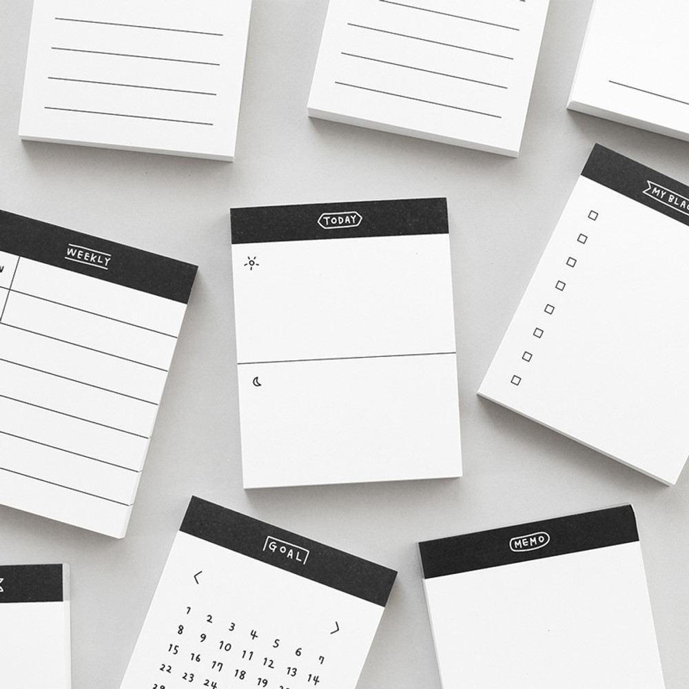  2NUL Drawing memo checklist weekly plan notes notepad