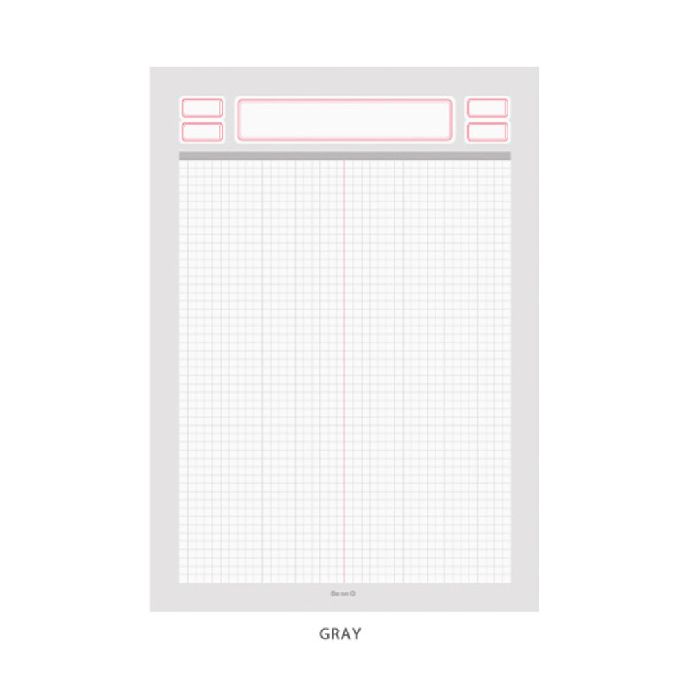 Gray - After The Rain Label B5 size grid notes memo notepad