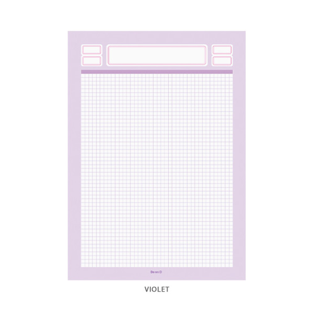 Violet - After The Rain Label B5 size grid notes memo notepad