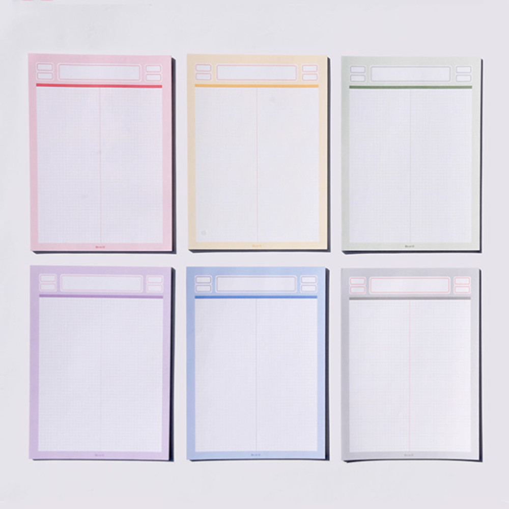 After The Rain Label B5 size grid notes memo notepad