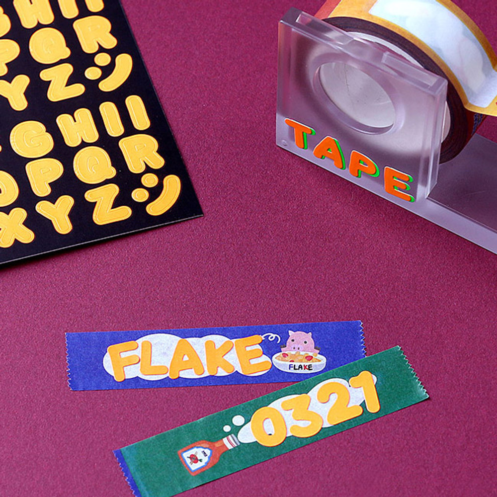 Neon Alphabet upper case letter craft decoration sticker