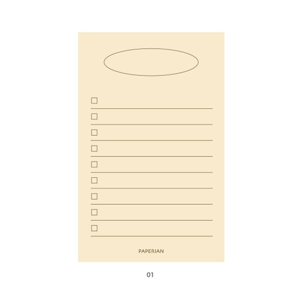 01 - PAPERIAN Make a memo my checklist notepad