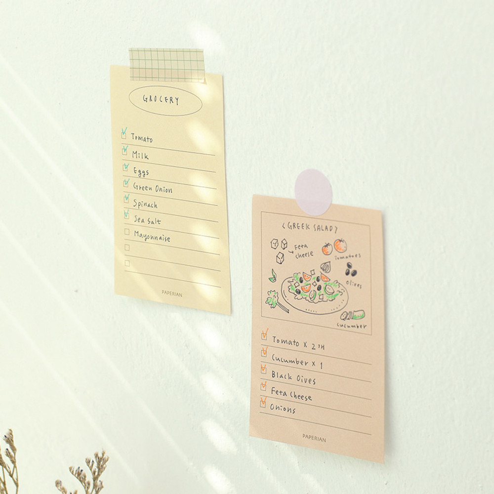 Usage example - PAPERIAN Make a memo my checklist notepad