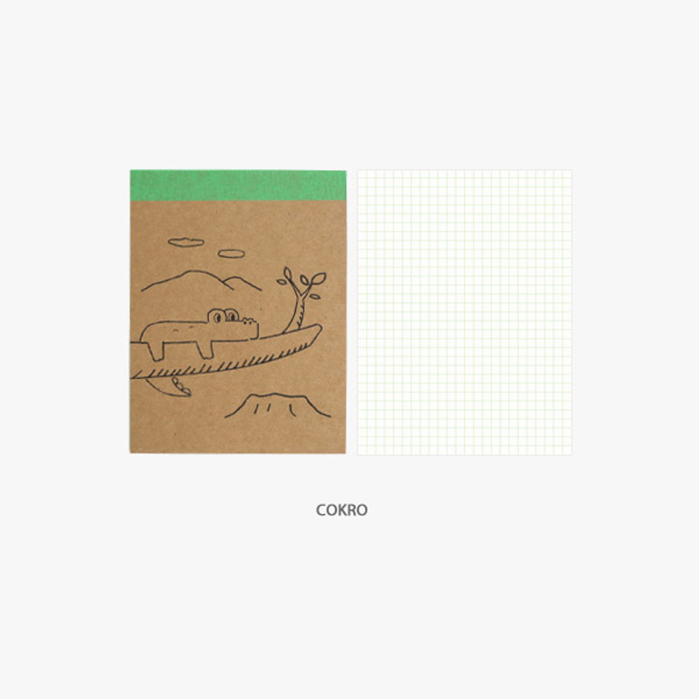 Cokro - ROMANE Monday muffin kraft grid memo notepad