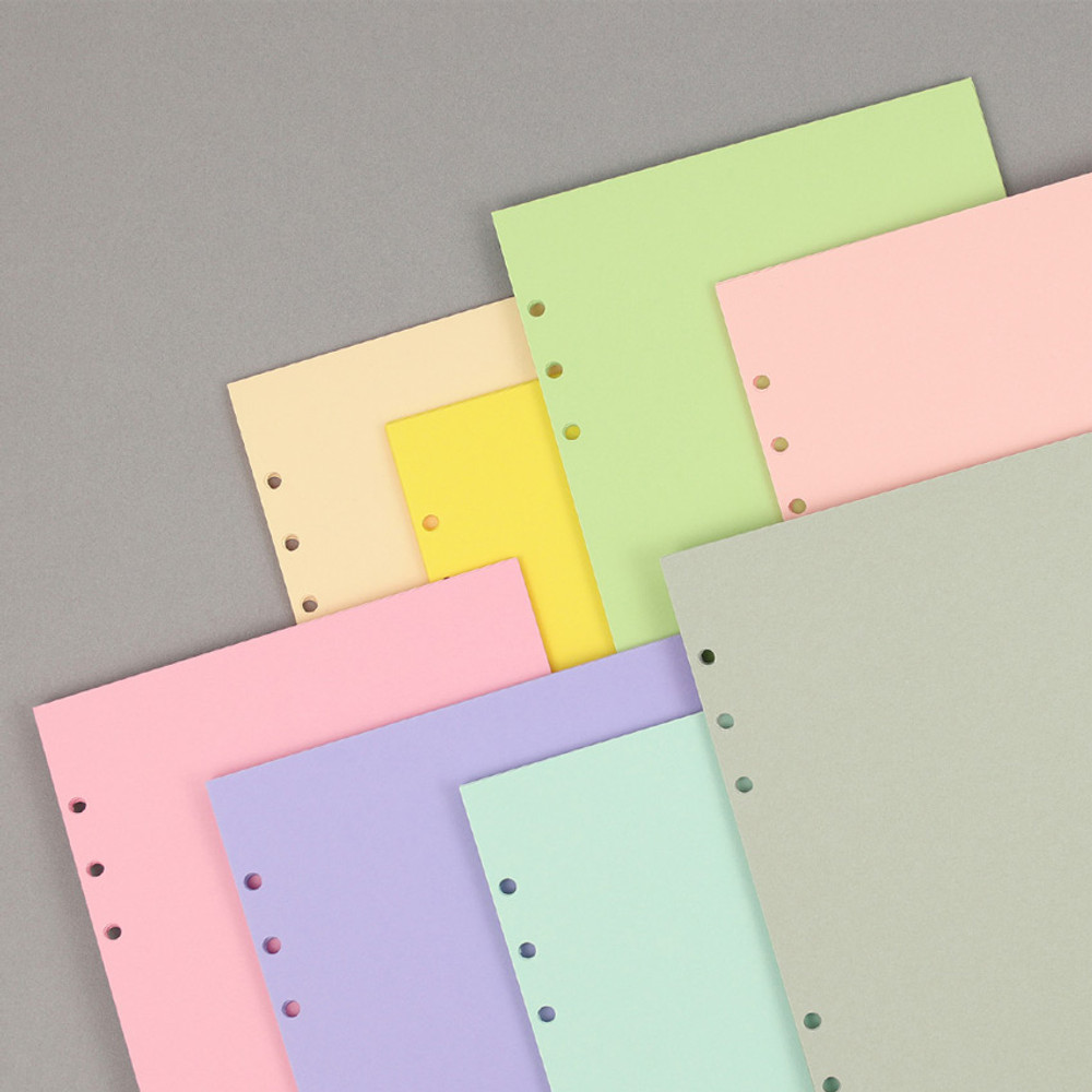 PAPERIAN Color cardstock paper 6-ring A5 size refill set