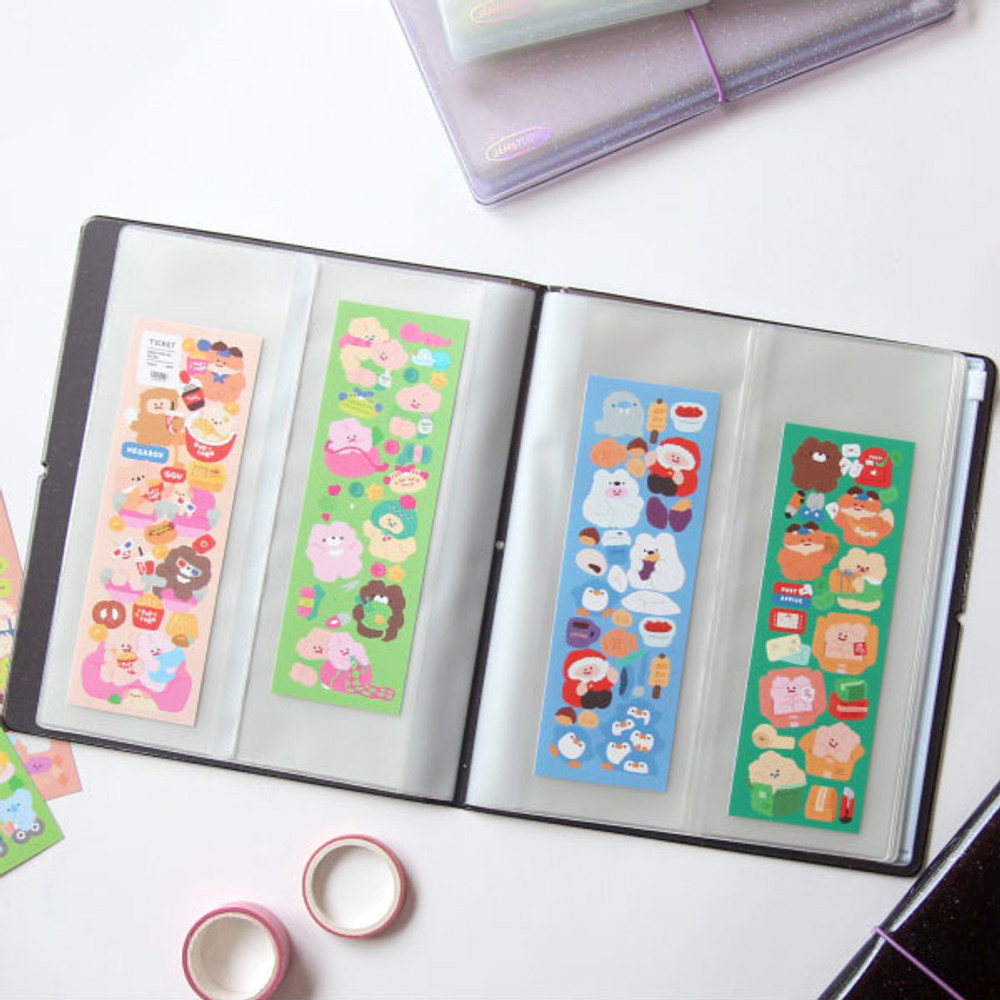 Jam Studio Sticker Album - Short and Long Sticker Sheets - Pink