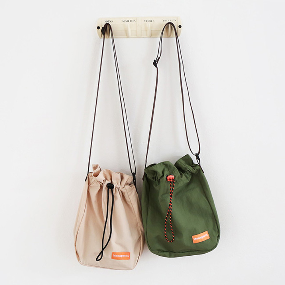 ROMANE Cherry cotton crossbody bucket bag ver2