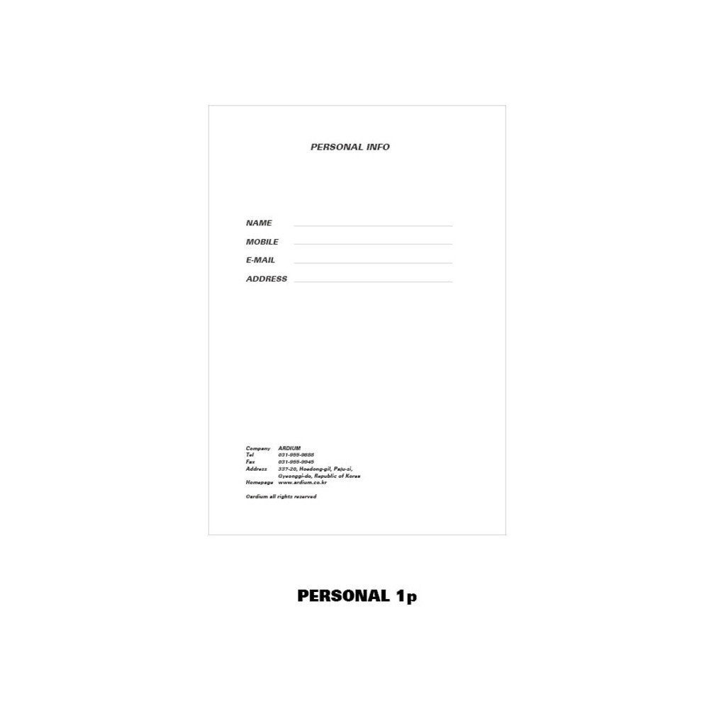 Personal data - Ardium Colorpoint like dateless monthly planner scheduler