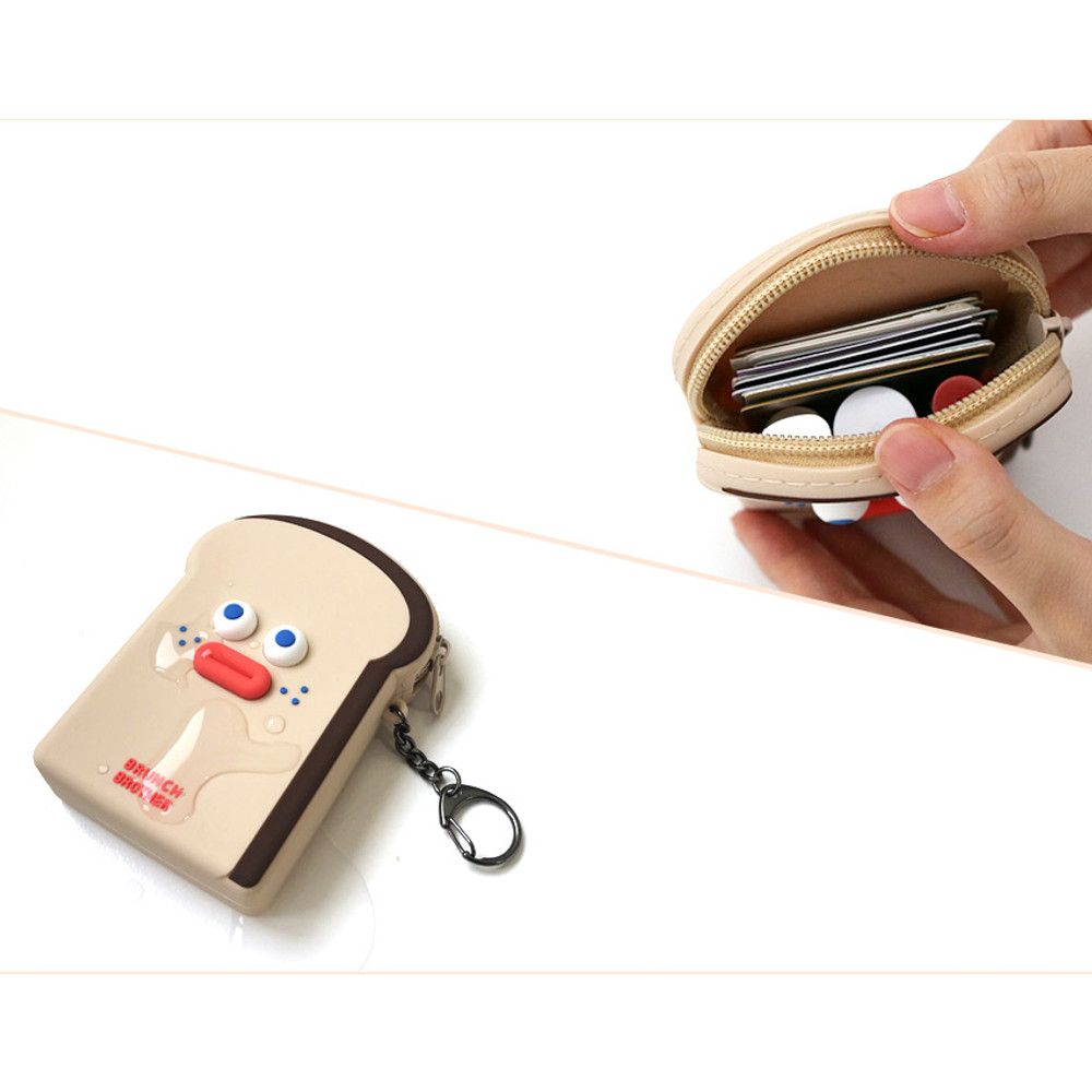 Fur Bear Keychain Pouch Keychain Purse Small Zipper Pouch Bag Accessories  Card Holder Cute Pouch Coin Purse Walletmulti Pouch 