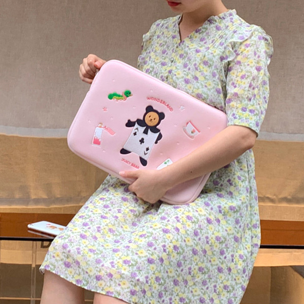 Second Mansion Juicy bear 13 inch laptop sleeve case pouch