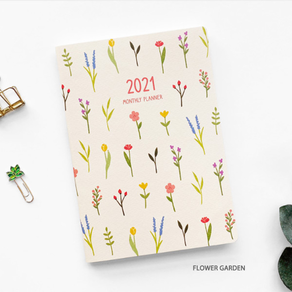 Flower garden - O-CHECK 2021 Spring come dated monthly planner scheduler