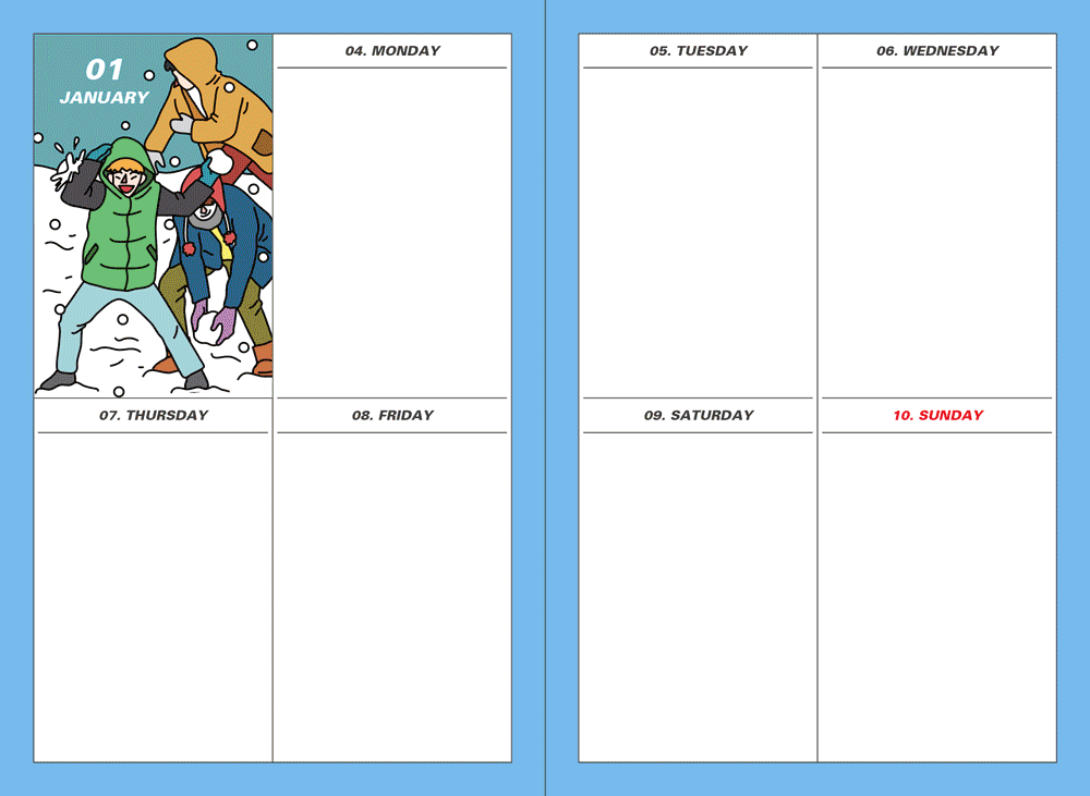Weekly plan - Ardium 2021 Color point dated weekly diary planner