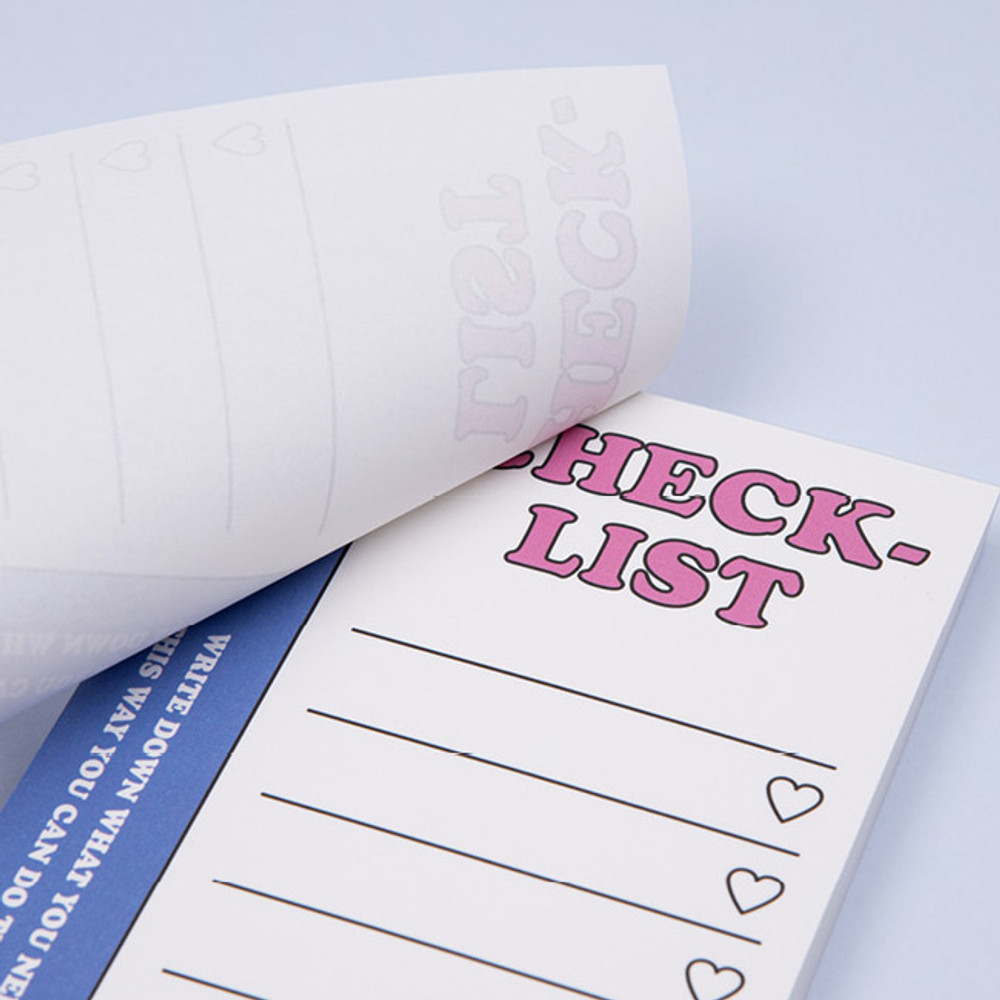 Easy tear out - Ardium Color point checklist blank memo notepad ver2