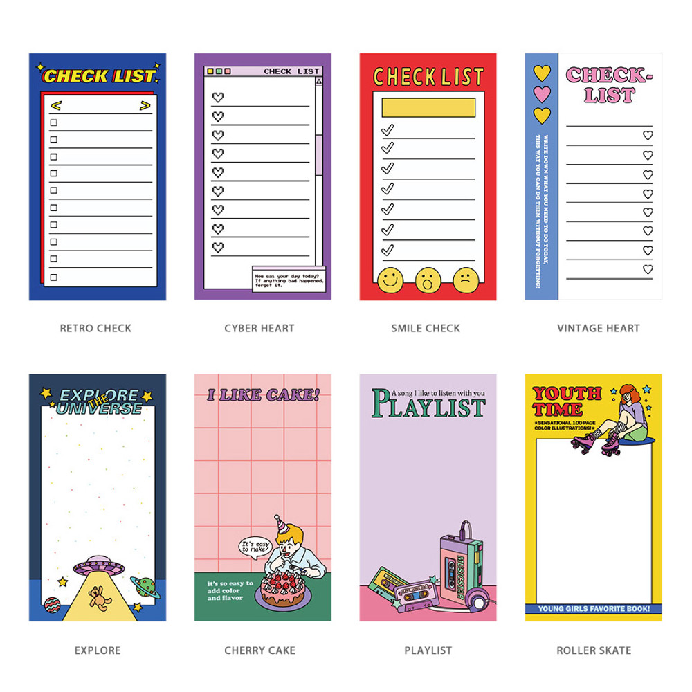 Option - Ardium Color point checklist blank memo notepad ver2