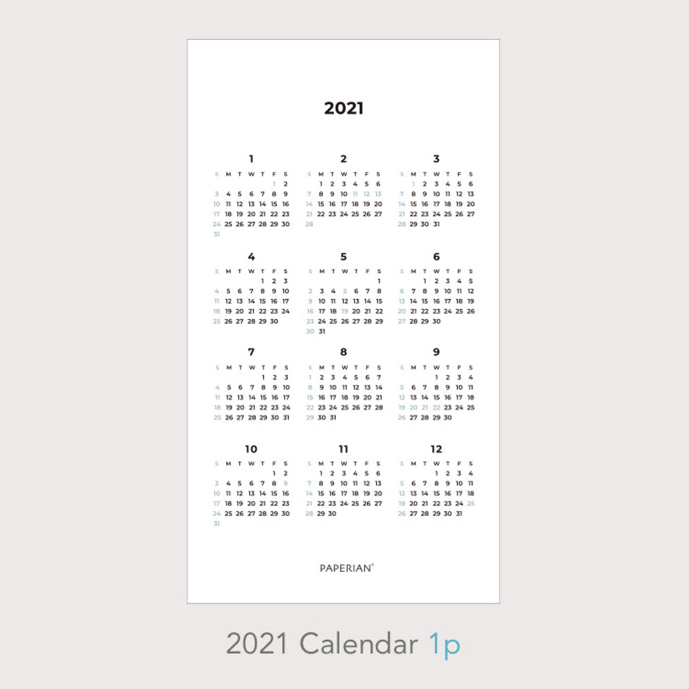 2021 calendar - PAPERIAN 2021 Goal tracker dated monthly planner