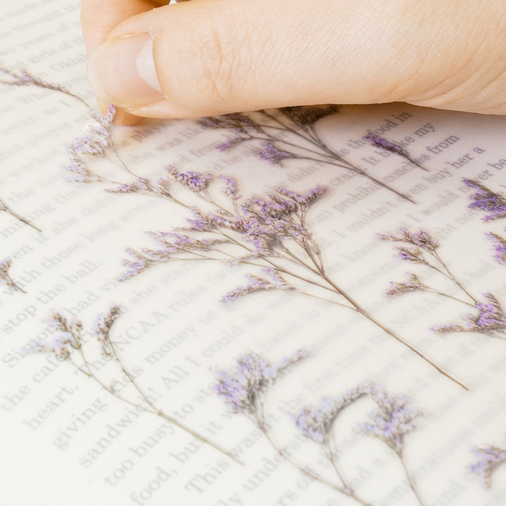 Appree Misty blue pressed flower sticker
