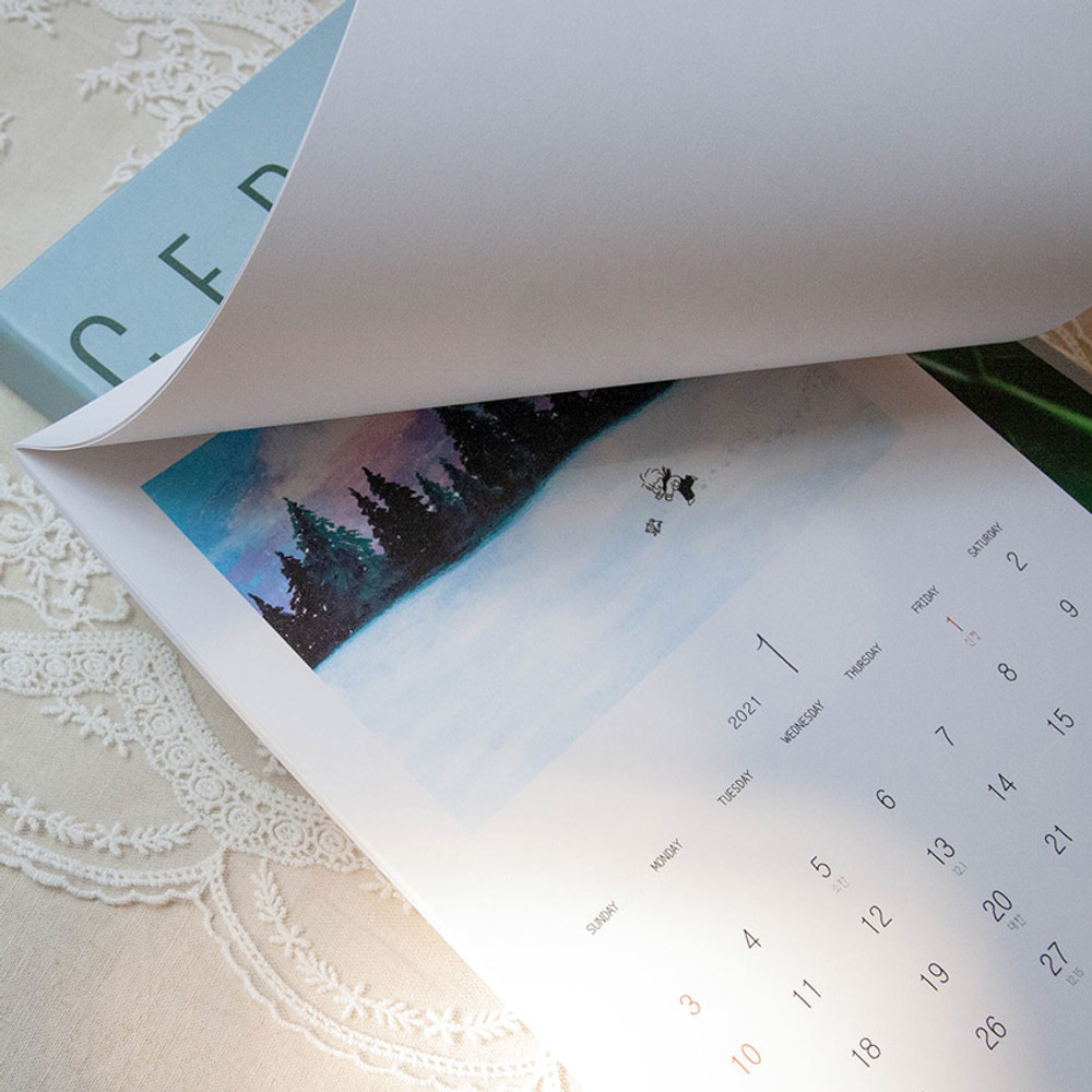 DESIGN GOMGOM 2021 Moment dated monthly wall calendar