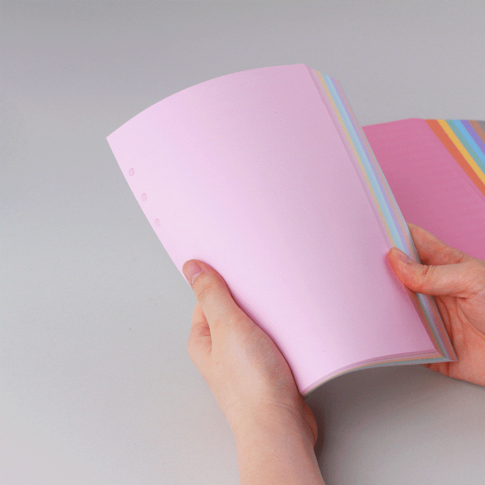 Wanna This Color blank paper A6 size 6 holes refills set