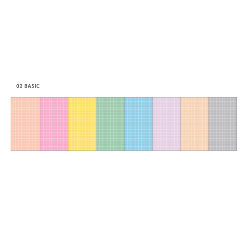 Basic - Wanna This Palette grid A6 size 6 holes paper refills set