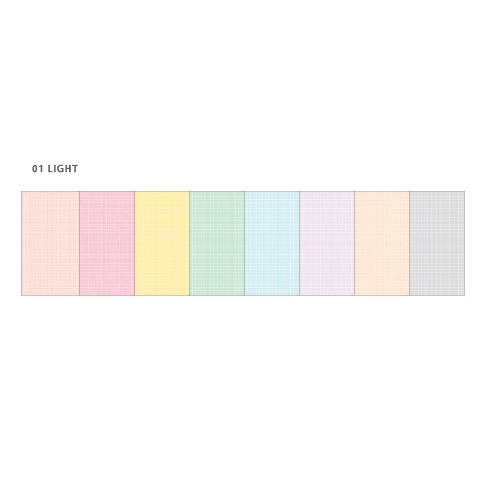 Light - Wanna This Palette grid A6 size 6 holes paper refills set