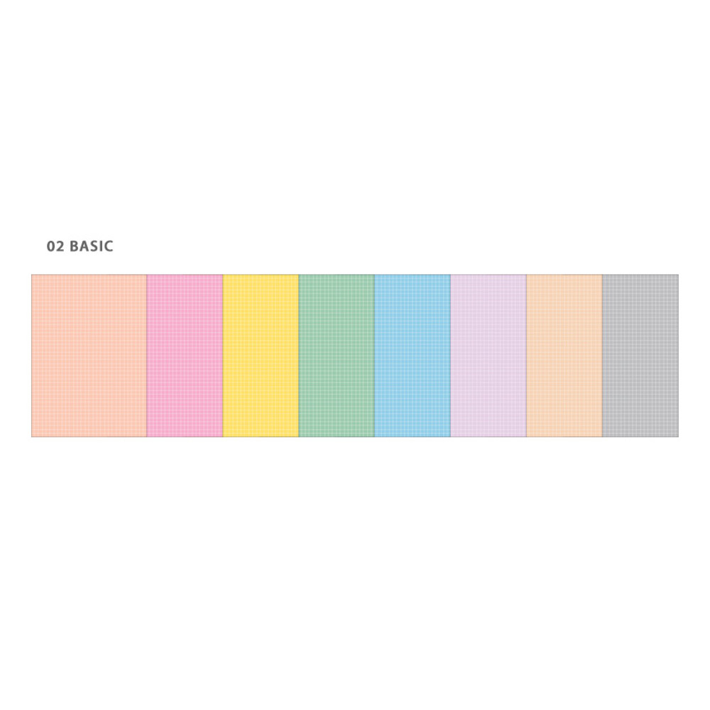 Wanna This Palette grid A5 size 6 holes paper refills set