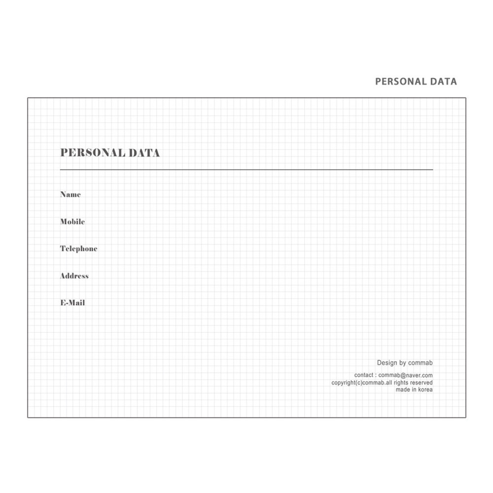 Personal data - Design Comma-B 2021 Retro monthly standing desk scheduler