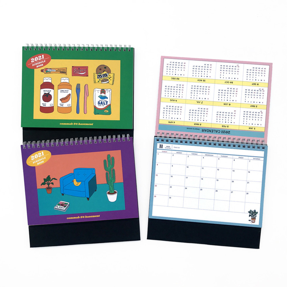 Design Comma-B 2021 Retro monthly standing desk scheduler