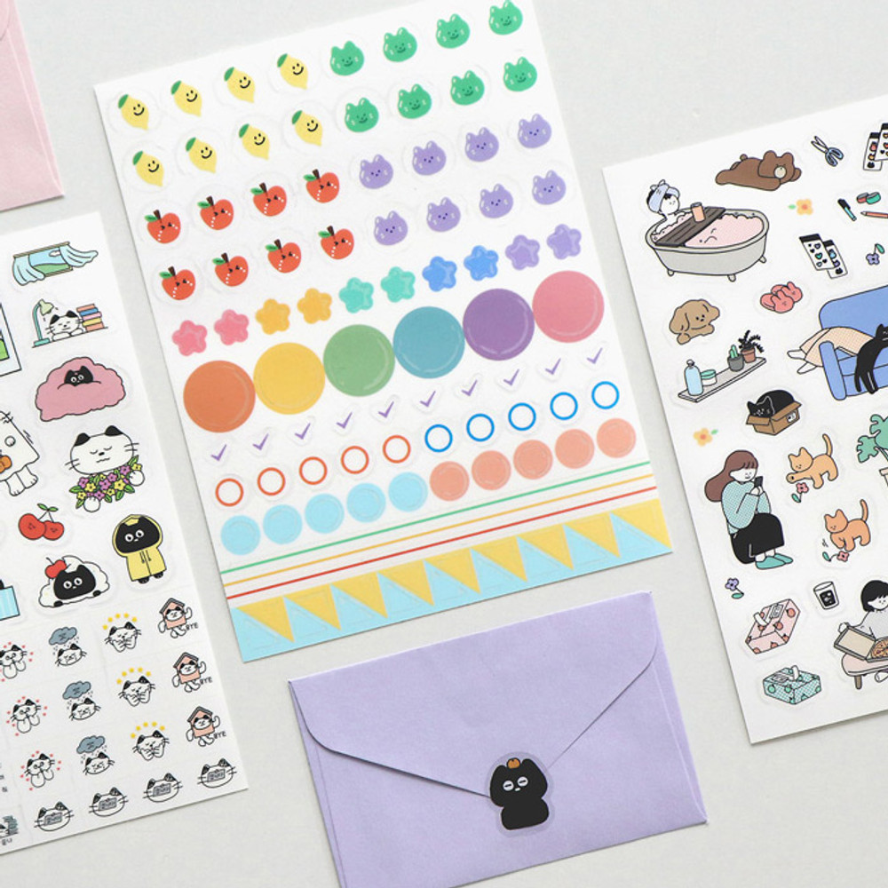 Stationery Korean Stickers, Cute Korean Stickers Deco