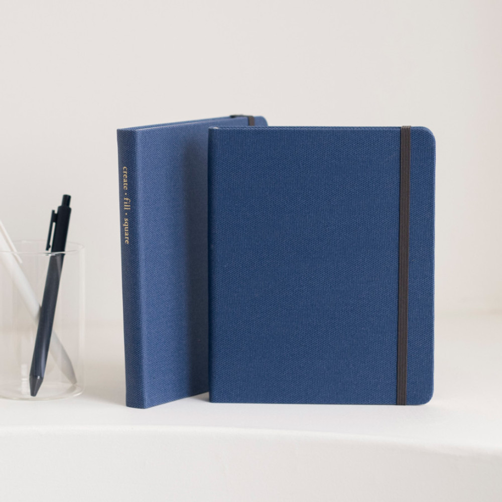Evening Blue - Byfulldesign Making memory small and wide grid notebook
