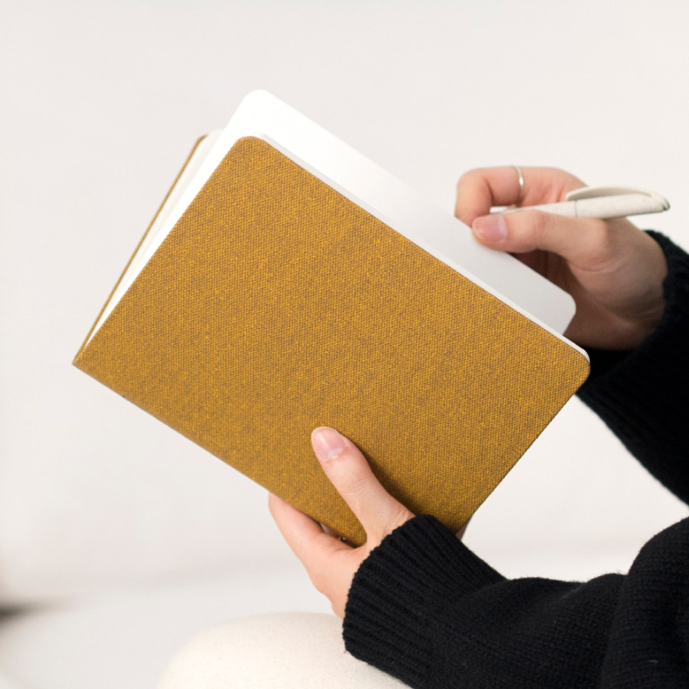 Golden Yellow - Byfulldesign Making memory small and wide blank notebook