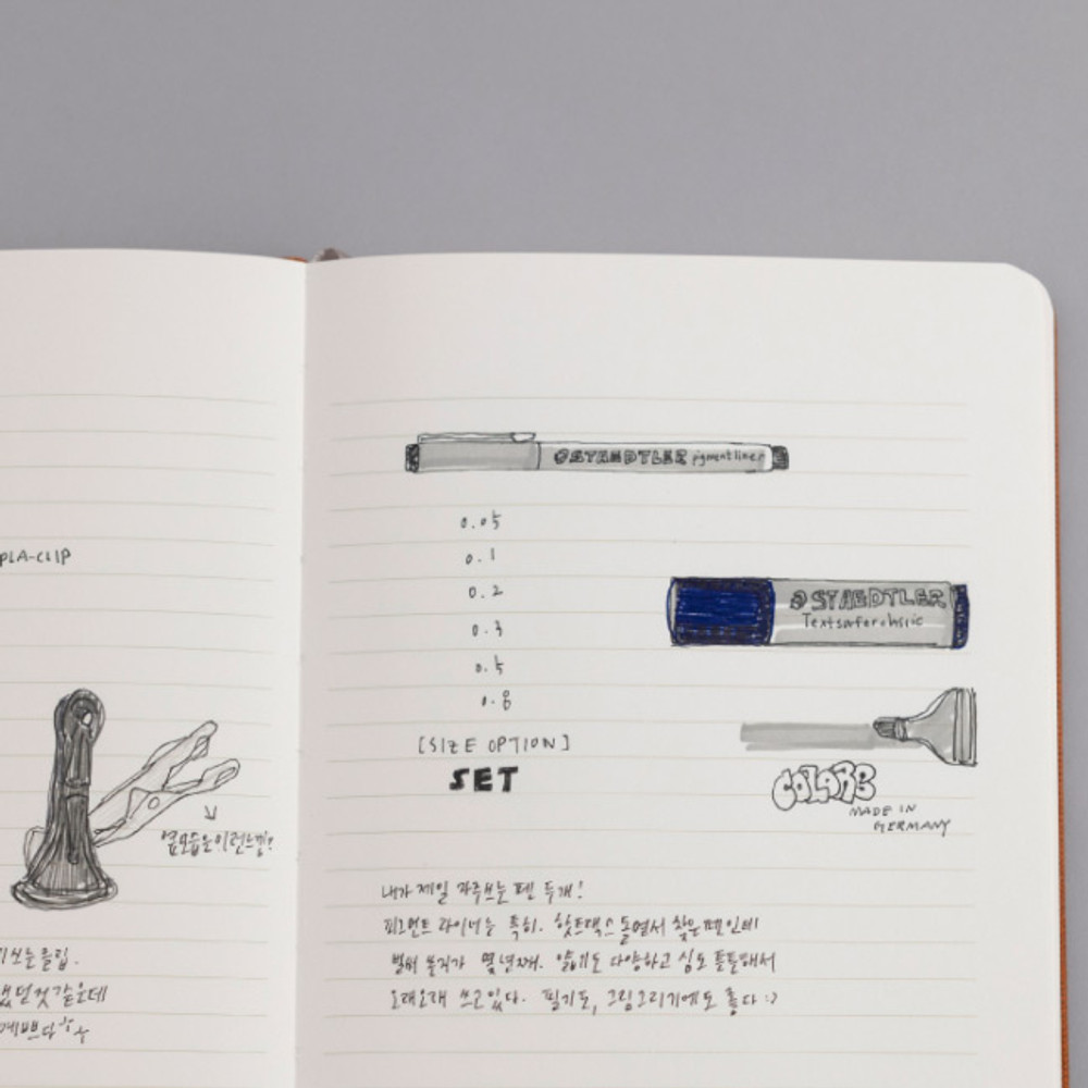 Usage example - Byfulldesign Making memory small and wide lined notebook